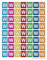 Lettres W miniatures