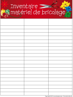 Liste Inventaire-matériel de bricolage