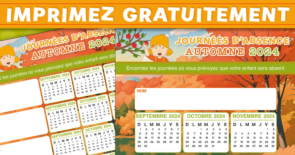 Listes des absences-Automne 2024