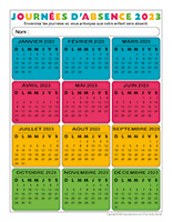 Liste des absences 2023