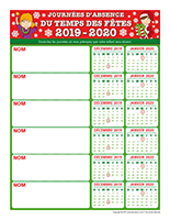 Liste des absences du temps des Fêtes-2019-2020-6 enfants