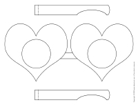 Lunettes ludiques de coeur