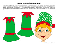 Lutin cannes de bonbon