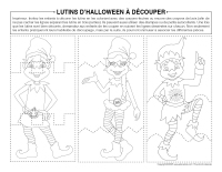 Lutins d’Halloween a decouper