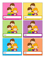 Macarons d'identification interactifs-Fête des Mères