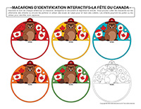 Macarons d'identification interactifs-Fête du Canada