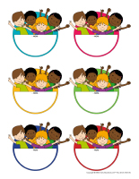 Macarons d'identification interactifs-Journée de l’enfant