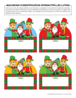 Macarons d'identification interactifs-Lutins 2025