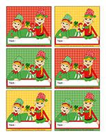 Macarons d'identification interactifs-Lutins