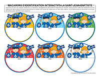Macarons d'identification interactifs-Saint-Jean-Baptiste
