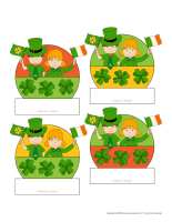 Macarons d'identification interactifs-Saint-Patrick