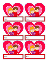 Macarons d'identification interactifs-Saint-Valentin