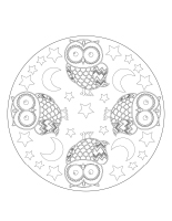 Mandalas-Les hiboux