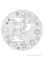 Mandalas-Lettre P dessin activité