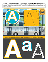 Manipulons la lettre-A comme Autobus.