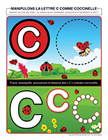 Manipulons la lettre-C comme coccinelle