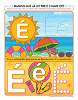 Manipulons la lettre-E-comme-ete