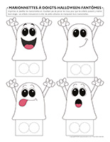 Marionnettes à doigts-Halloween-Fantômes