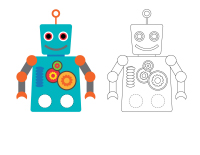 Marionnettes à doigts-Les robots Marionnettes à doigts-Les robots