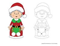 Marionnettes a doigts-Mere Noel Marionnettes a doigts-Mere Noel