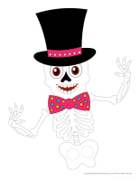 Marionnettes à doigts-Squelette Halloween