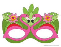 Masques-Flamants roses