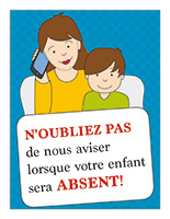 Mémo aux parents-Enfants absents