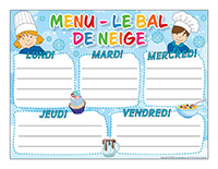 Menu-Bal de neige