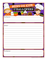 Menu d’Halloween 2021 interactif
