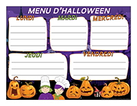 Menu d’Halloween interactif 2023