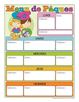 Menu de Paques interactif 2026