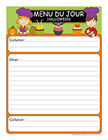 Menu de l'Halloween