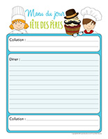 Menu de la fête des Pères