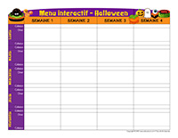 Menu interactif-Halloween