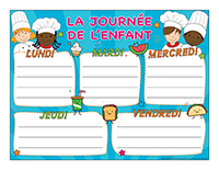 Menu interactif-Journée de l’enfant