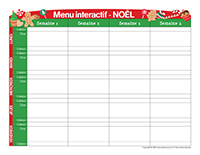 Menu interactif-Noël