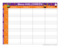 Menu vierge-Halloween-Journée spéciale-La fête