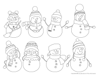 Mobile-Bonshommes de neige