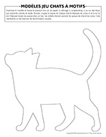 Modèles-jeu chats à motifs