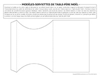 Modèles serviettes de table Père Noël