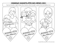 Modèles signets-Fête des Mères 2022