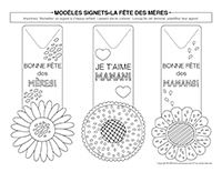 Modèles signets-Fête des Mères 2024