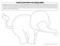 Mon éléphant en équilibre