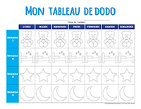 Mon tableau de dodo à colorier