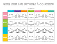 Mon tableau de yoga à colorier