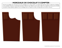 Morceaux de chocolat à compter