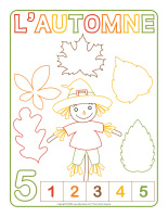 Jeu De Point à Point Avec Feuille D'automne De Dessin Animé. Relier Les  Points. Jeu De Mathématiques. Image De Points Et Couleur.