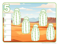 Napperons de jeux a modeler-Cactus