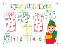 Napperons de jeux à modeler-Lutins de Noel