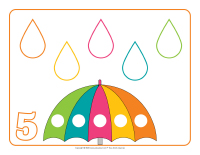 Napperons de jeux a modeler-Pluie